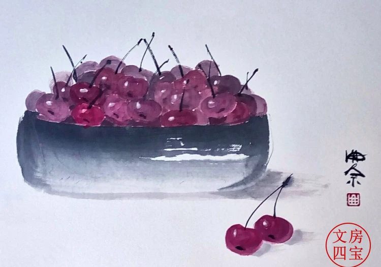 Открытка «Вишни»